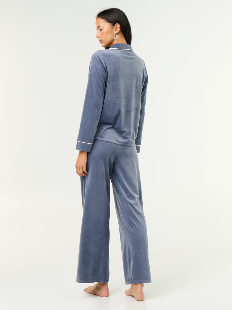 Conjunto de pijama de 2 peças - Camisa de pijama + calças Cinza - Kiabi