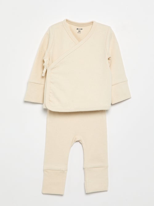 Conjunto de pijama de 2 peças - coleção fácil de vestir - Kiabi
