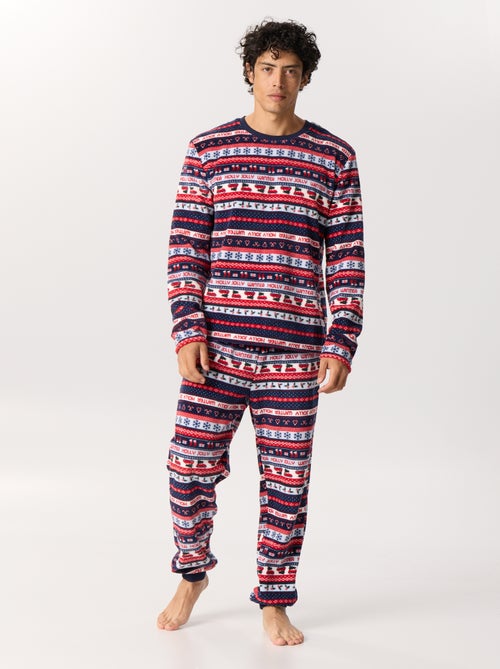 Conjunto de pijama de 2 peças em polar jacquard 'Natal' - Kiabi Conjunto de pijama de 2 peças em polar jacquard 'Natal' - Kiabi