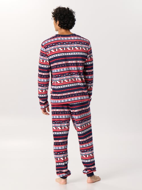 Conjunto de pijama de 2 peças em polar jacquard 'Natal' - Kiabi Conjunto de pijama de 2 peças em polar jacquard 'Natal' - Kiabi