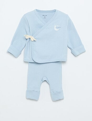 Conjunto de pijama de algodão - 2 peças