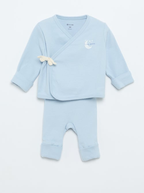 Conjunto de pijama de algodão - 2 peças - Kiabi Conjunto de pijama de algodão - 2 peças - Kiabi