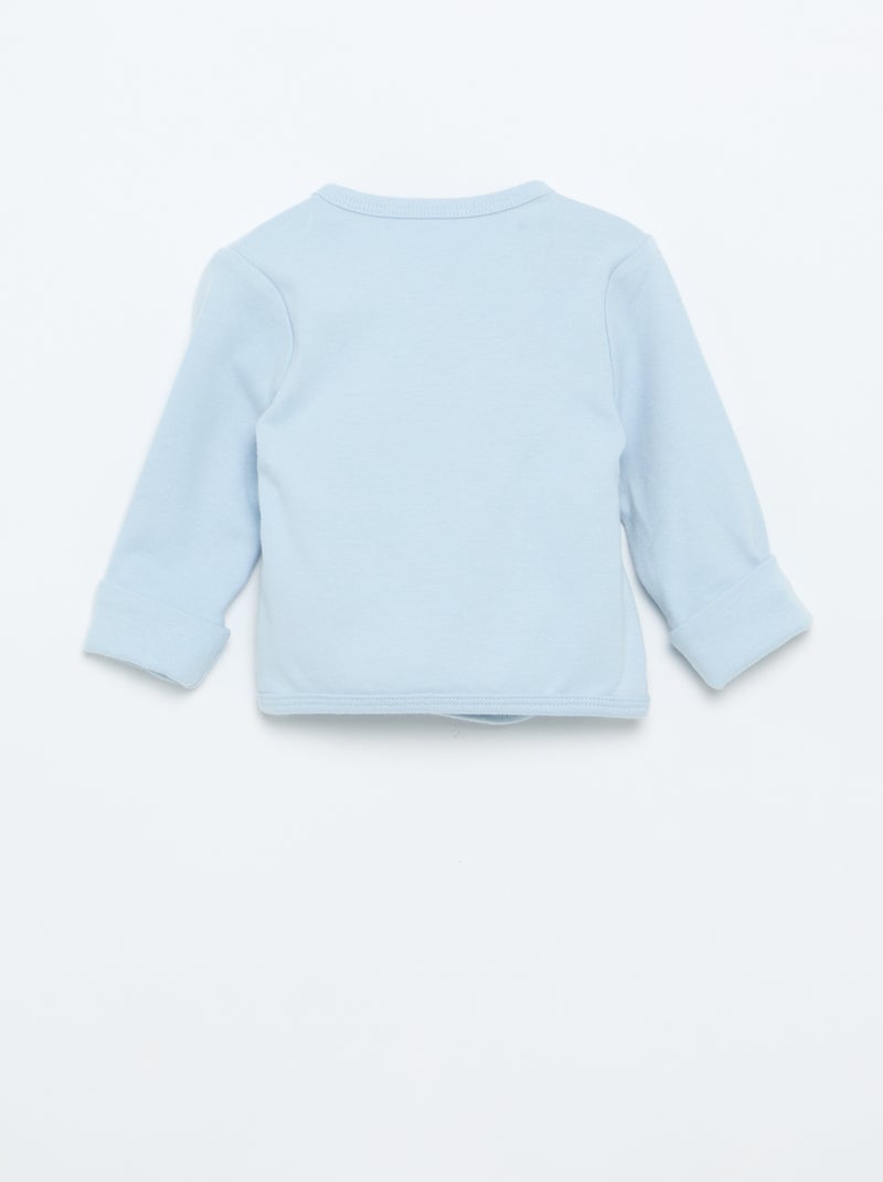 Conjunto de pijama de algodão - 2 peças Azul - Kiabi