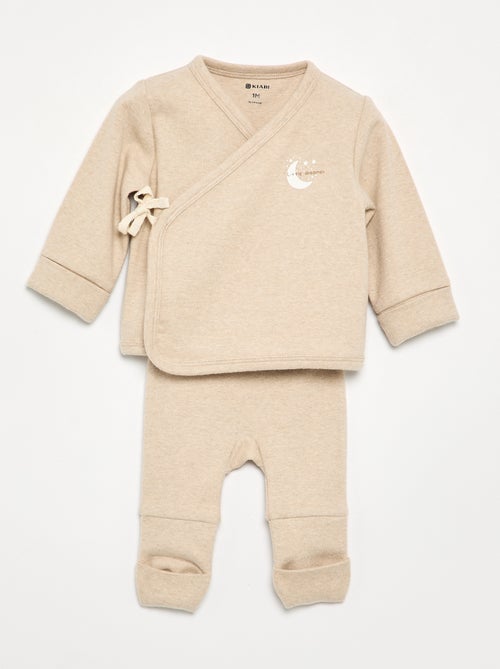 Conjunto de pijama de algodão - 2 peças - Kiabi Conjunto de pijama de algodão - 2 peças - Kiabi
