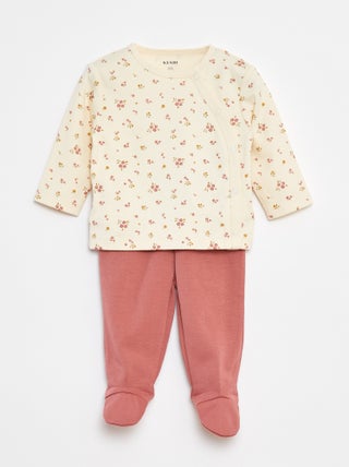 Conjunto de pijama de algodão - 2 peças