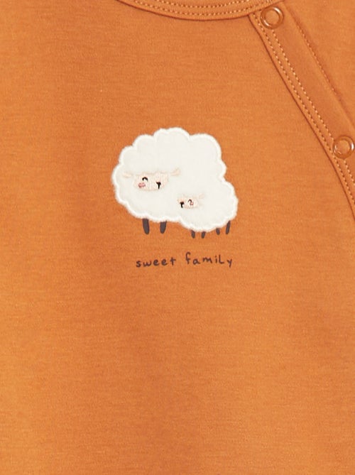 Conjunto de pijama de algodão - 2 peças - Kiabi