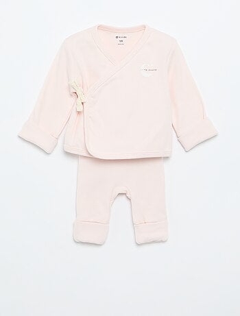 Conjunto de pijama de algodão - 2 peças