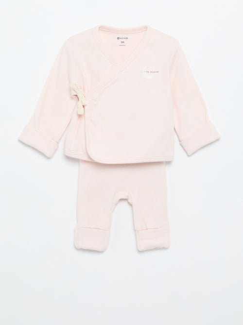 Conjunto de pijama de algodão - 2 peças - Kiabi Conjunto de pijama de algodão - 2 peças - Kiabi