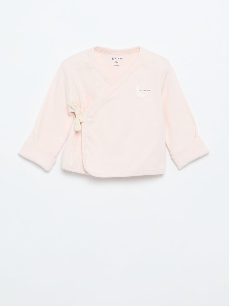 Conjunto de pijama de algodão - 2 peças Rosa - Kiabi