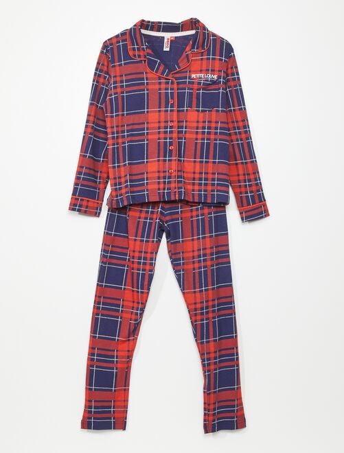 Conjunto de pijama de algodão - 2 peças - Kiabi