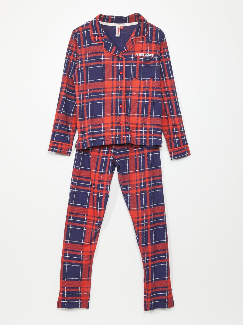 Conjunto de pijama de algodão - 2 peças VERMELHO - Kiabi
