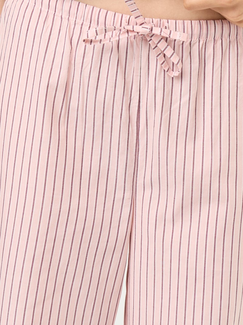 Conjunto de pijama de algodão - T-shirt + calças Azul - Kiabi