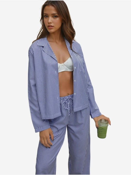 Conjunto de pijama de algodão às riscas hiccup - Kiabi