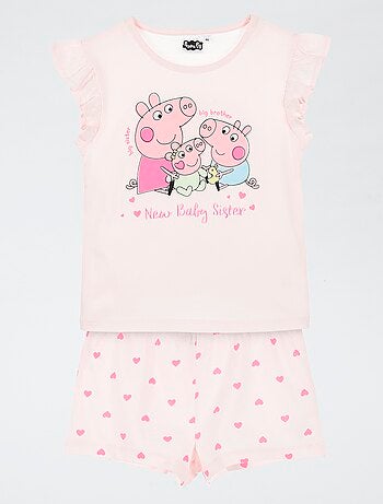 Conjunto de pijama de calções + t-shirt 'Peppa Pig' - 2 peças
