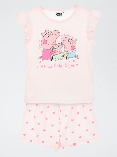 Conjunto de pijama de calções + t-shirt 'Peppa Pig' - 2 peças - Kiabi