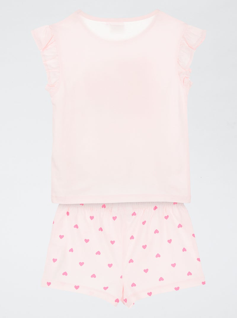 Conjunto de pijama de calções + t-shirt 'Peppa Pig' - 2 peças Rosa - Kiabi