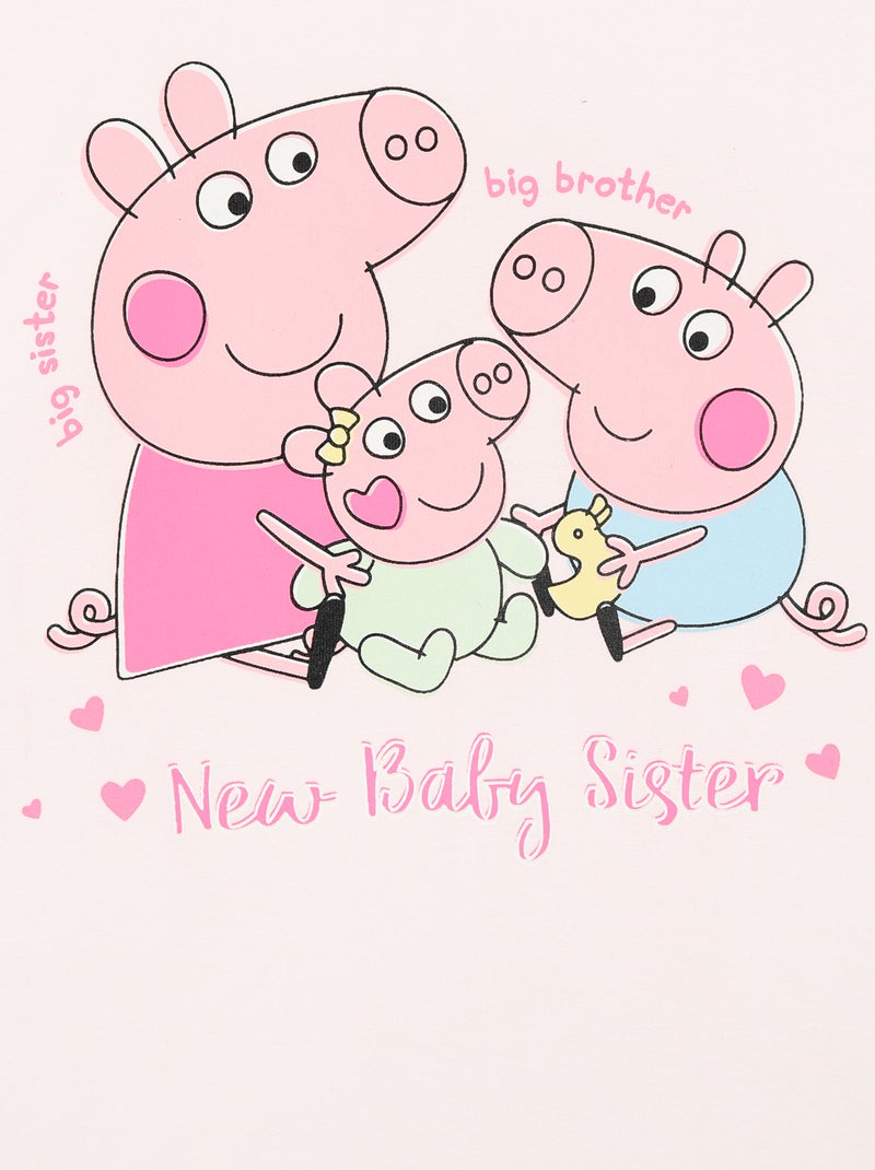 Conjunto de pijama de calções + t-shirt 'Peppa Pig' - 2 peças Rosa - Kiabi