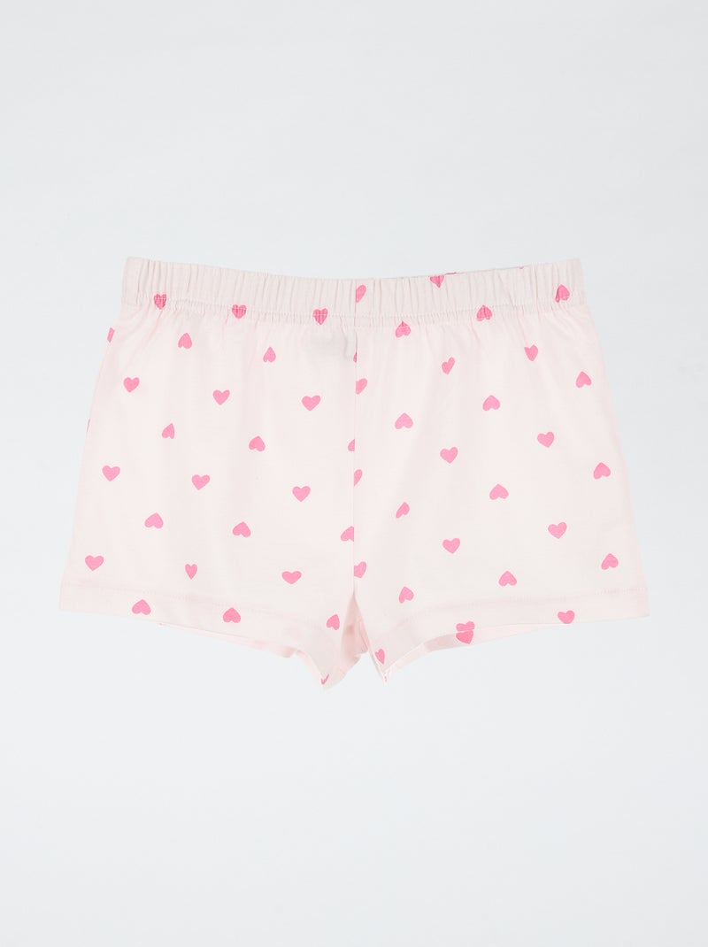 Conjunto de pijama de calções + t-shirt 'Peppa Pig' - 2 peças Rosa - Kiabi