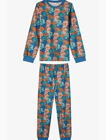 Conjunto de pijama de manga comprida capy&dino together para menino penti