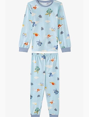 Conjunto de pijama de menino mini dragon riders de manga comprida penti
