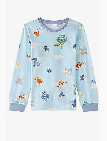 Conjunto de pijama de menino mini dragon riders de manga comprida penti