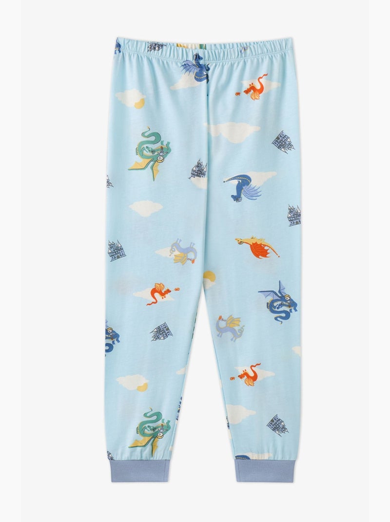 Conjunto de pijama de menino mini dragon riders de manga comprida penti Azul-céu - Kiabi