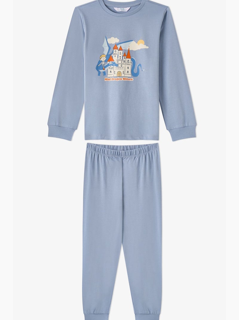 Conjunto de pijama de menino mini dragon riders de manga comprida penti Azul-céu - Kiabi