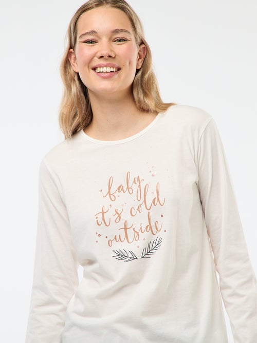 Conjunto de pijama de Natal - 2 peças - Kiabi