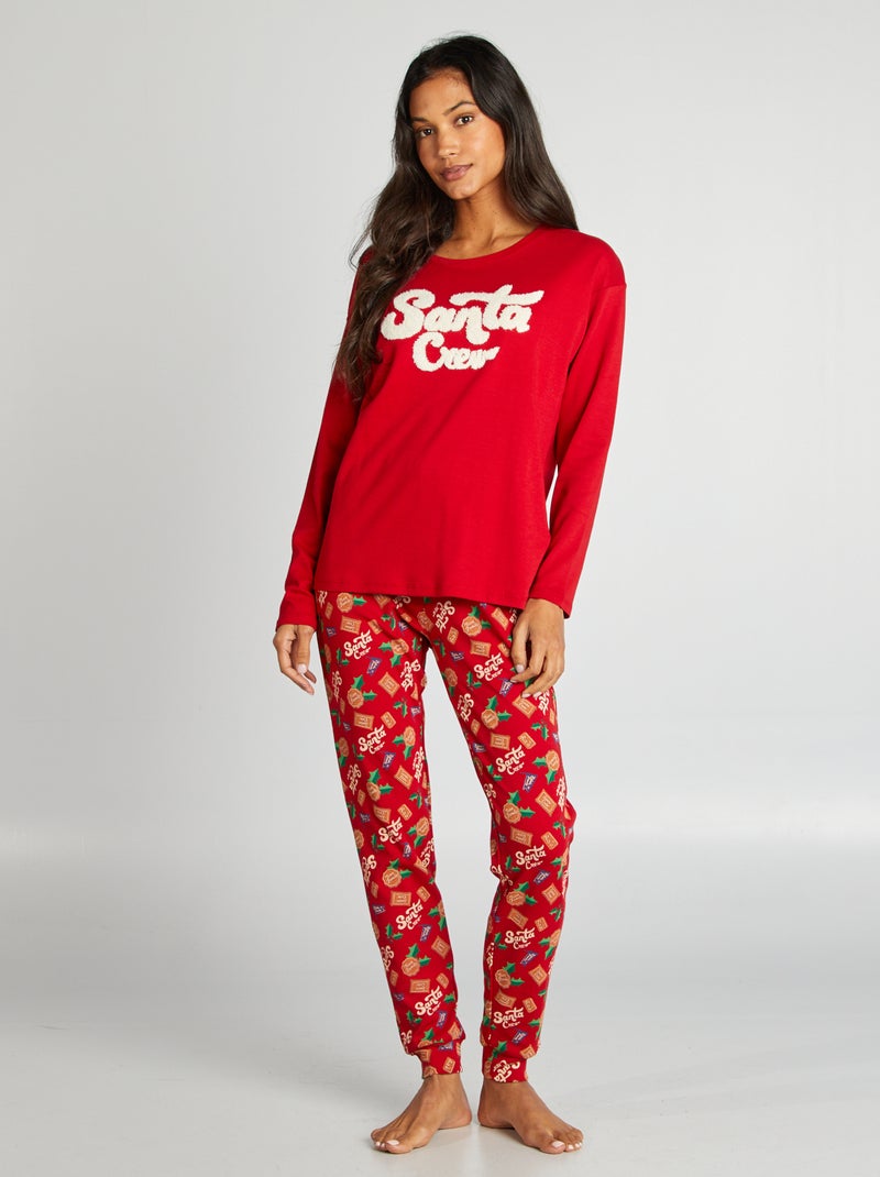 Conjunto de pijama de Natal  - 2 peças VERMELHO - Kiabi