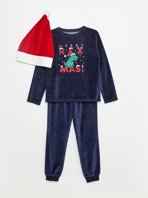 Conjunto de pijama de Natal com gorro - Kiabi