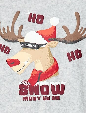 Conjunto de pijama de Natal com gorro