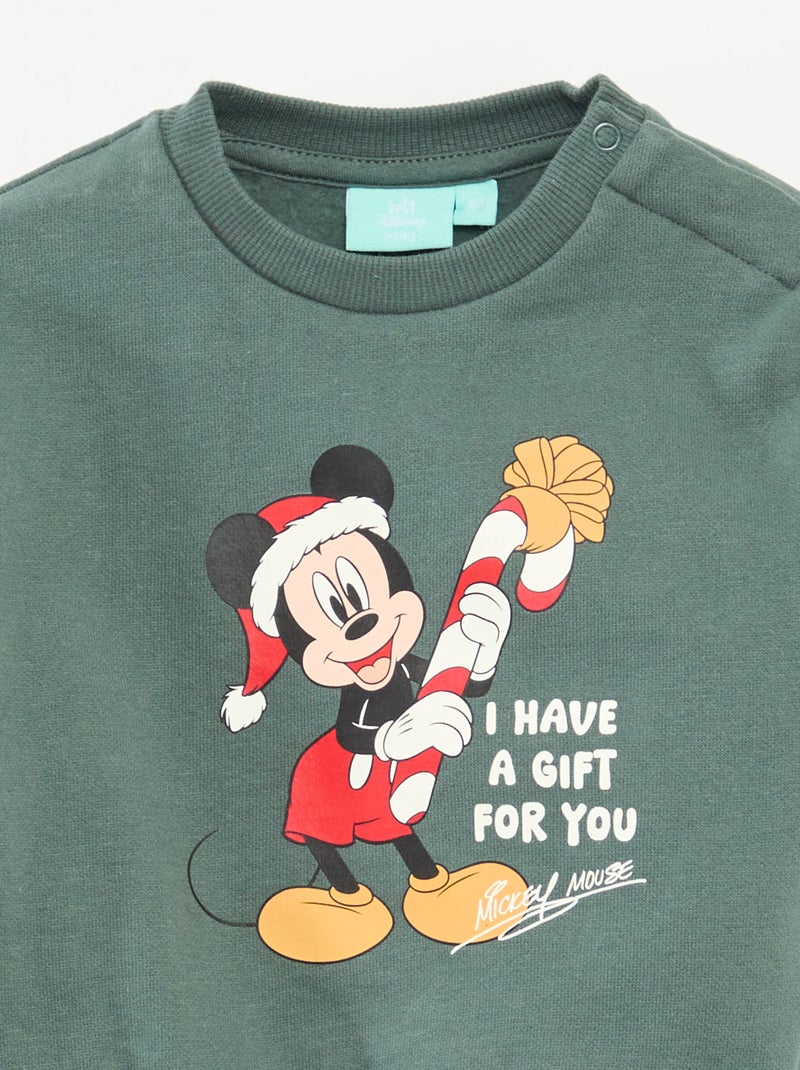 Conjunto de pijama de Natal 'Disney' 'Mickey' em algodão Verde - Kiabi
