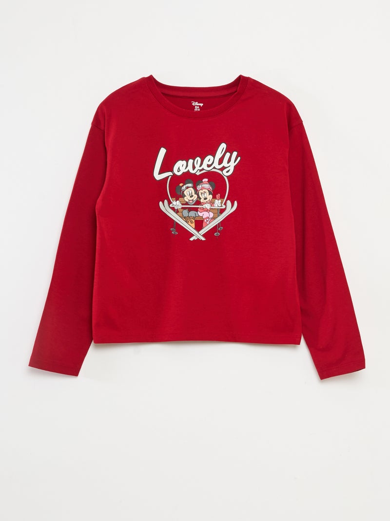 Conjunto de pijama de Natal 'Disney' 'Minnie' em jersey de algodão Vermelho - Kiabi