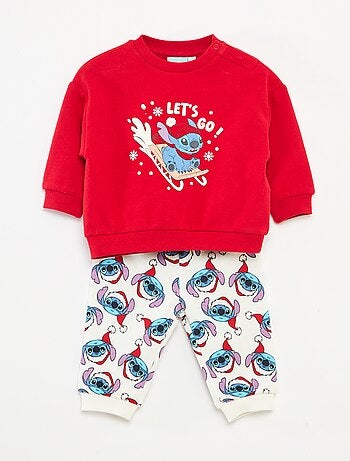 Conjunto de pijama de Natal 'Disney' 'Stitch' em algodão