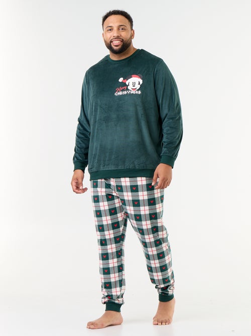 Conjunto de pijama de Natal em polar 'Mickey' 'Disney' - 2 peças - Kiabi Conjunto de pijama de Natal em polar 'Mickey' 'Disney' - 2 peças - Kiabi