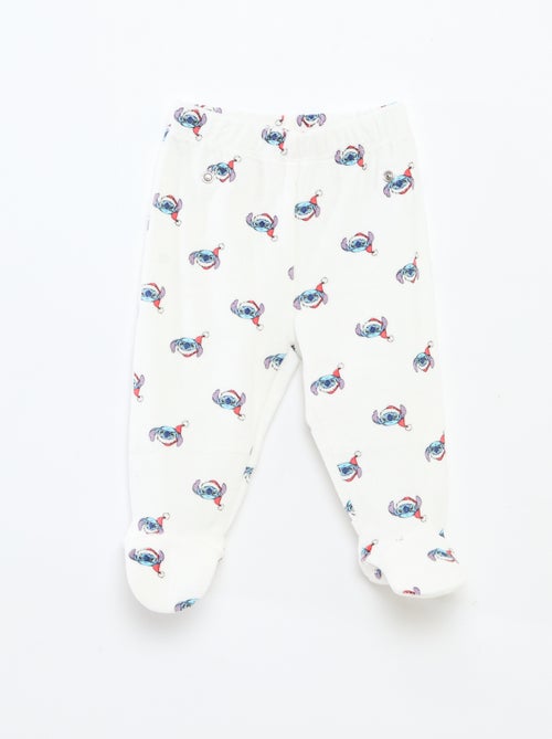 Conjunto de pijama de Natal estampado 'Disney' 'Stitch' em algodão - Kiabi