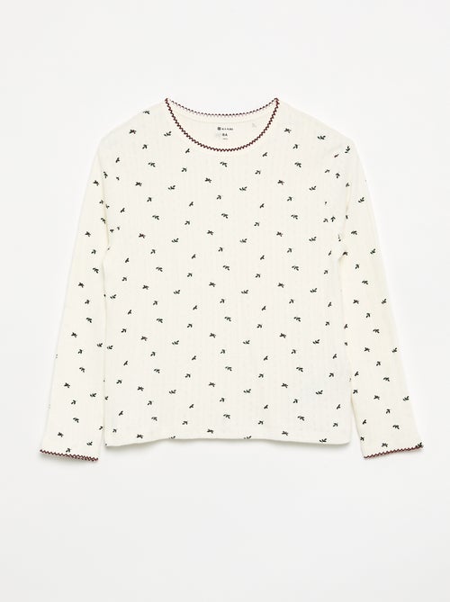 Conjunto de pijama de Natal para menina de 3 peças - T-shirt + calças + casaco - Kiabi