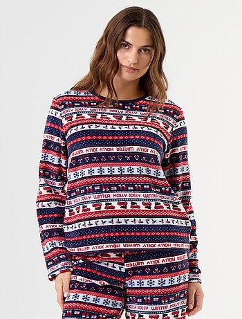 Conjunto de pijama de polar - 2 peças