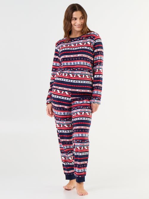 Conjunto de pijama de polar - 2 peças - Kiabi