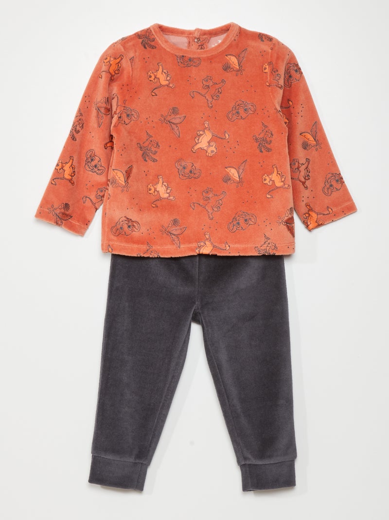 Conjunto de pijama de veludo 'Disney' - 2 peças MARROM - Kiabi