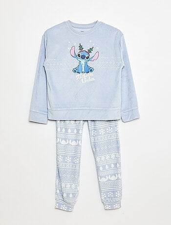 Conjunto de pijama 'Disney' 'Stitch' em polar