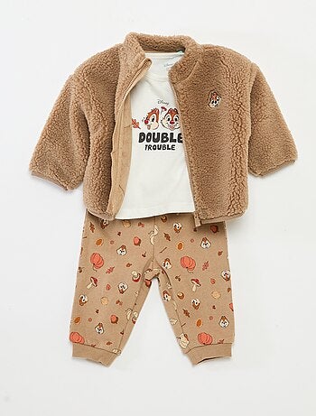 Conjunto de pijama 'Disney' 'Stitch' casaco + T-shirt + calças de jogging