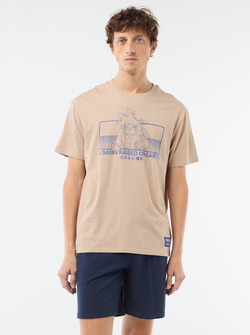 Conjunto de pijama 'Dragon Ball' t-shirt + calções - 2 peças Azul - Kiabi