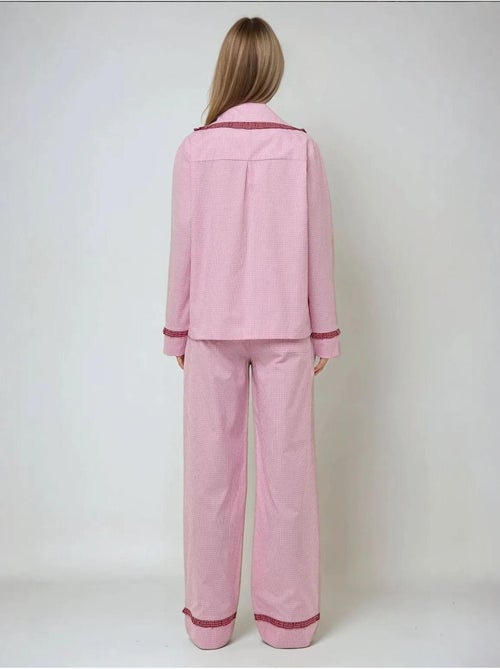 Conjunto de pijama em algodão aos quadrados com colarinho de camisa hiccup - Kiabi Conjunto de pijama em algodão aos quadrados com colarinho de camisa hiccup - Kiabi