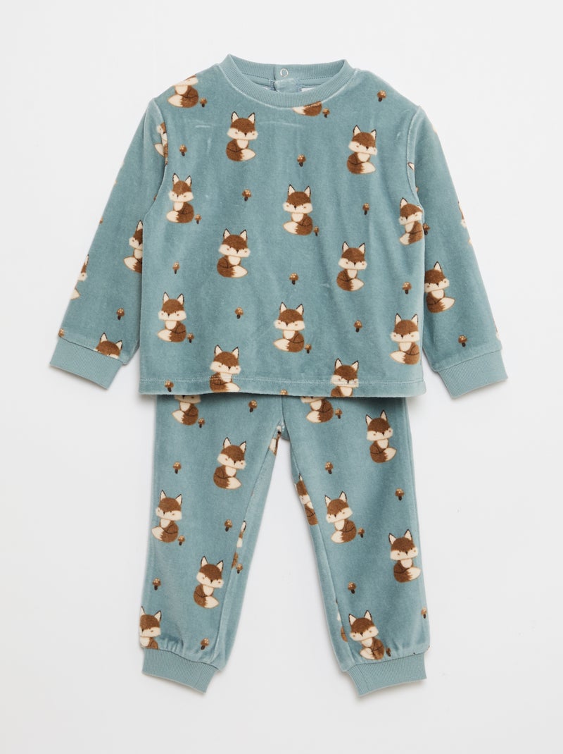 Conjunto de pijama em algodão Azul - Kiabi