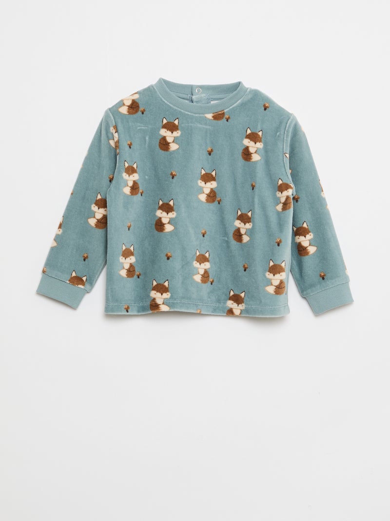 Conjunto de pijama em algodão Azul - Kiabi