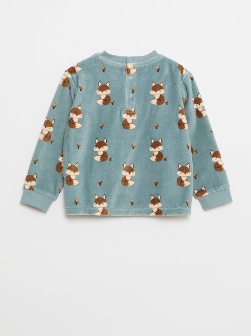 Conjunto de pijama em algodão Azul - Kiabi