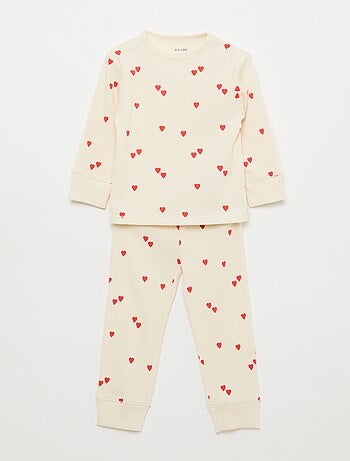 Conjunto de pijama em algodão canelado - 2 peças