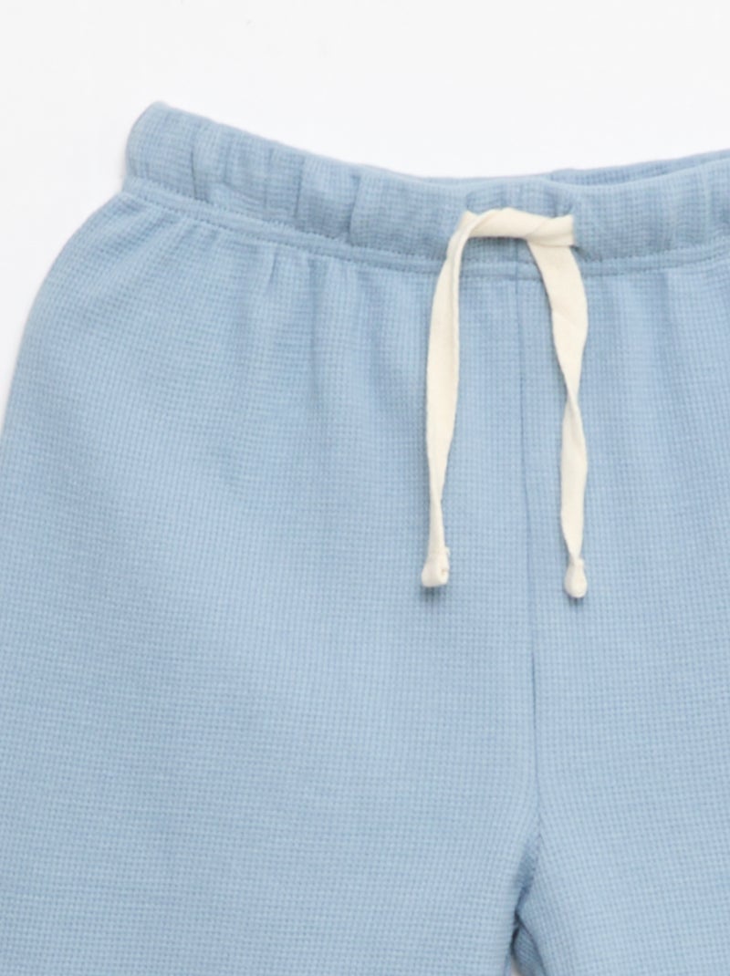 Conjunto de pijama em algodão liso Azul - Kiabi