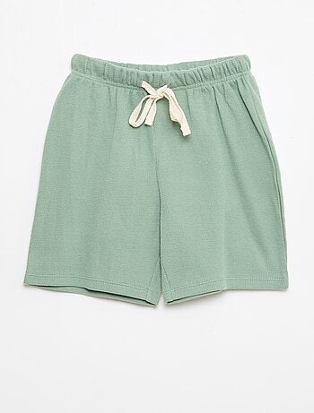 Conjunto de pijama em algodão liso